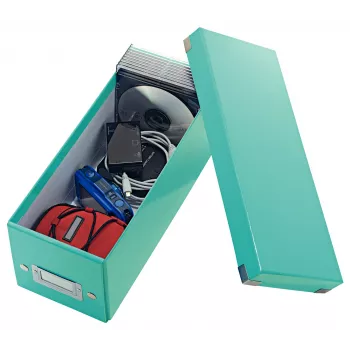 Leitz Click & Store WOW CD laikymo dėžutė, turkio spalvos, kartonas, 143 mm, 352 mm, 136 mm, 440 g