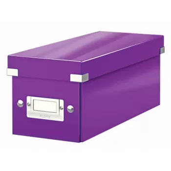 „Leitz Click & Store WOW“ CD laikymo dėžutė, violetinė, kartoninė, 440 g