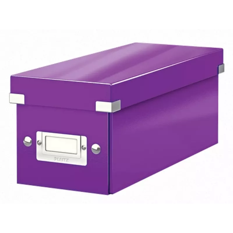 „Leitz Click & Store WOW“ CD laikymo dėžutė, violetinė, kartoninė, 440 g