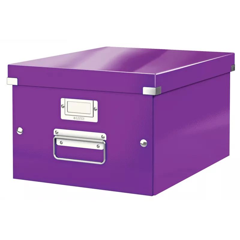 Leitz Click & Store WOW vidutinė laikymo dėžė, violetinė, kartoninė, 16,7 l, 281 mm, 200 mm, 265 x 335 x 188 mm