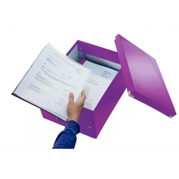 Leitz Click & Store WOW vidutinė laikymo dėžė, violetinė, kartoninė, 16,7 l, 281 mm, 200 mm, 265 x 335 x 188 mm