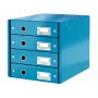 Leitz Click & Store WOW stalčių spintelė (4 stalčiai), mėlyna, kartonas, 2,49 kg