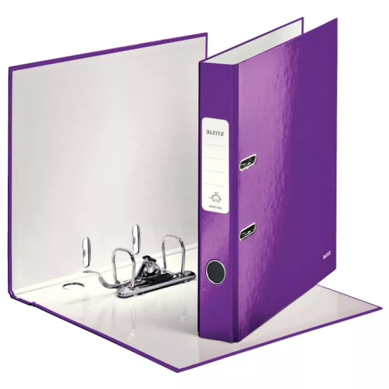 Leitz Lever Arch File 180° WOW POB/Laminated A4/50mm, A4, Carton, Purple, 350 sheets, 80 g/m², 5 cm