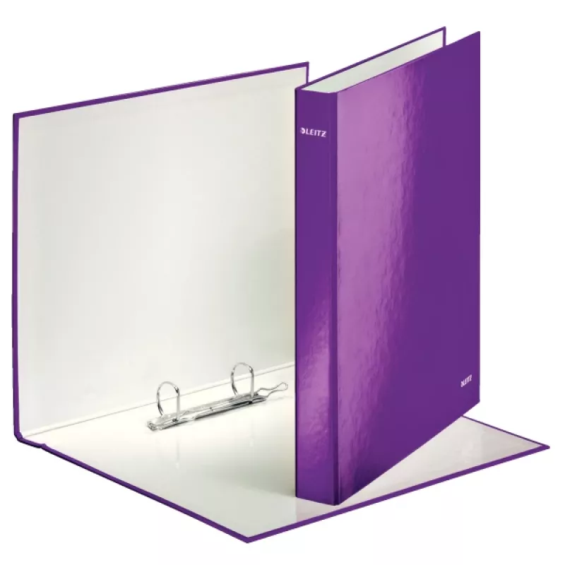 Leitz segtuvas WOW laminuotas A4+ 2DR/25mm, A4, Kartonas, Violetinė, Balta, 250 lapų, 80 g/m²