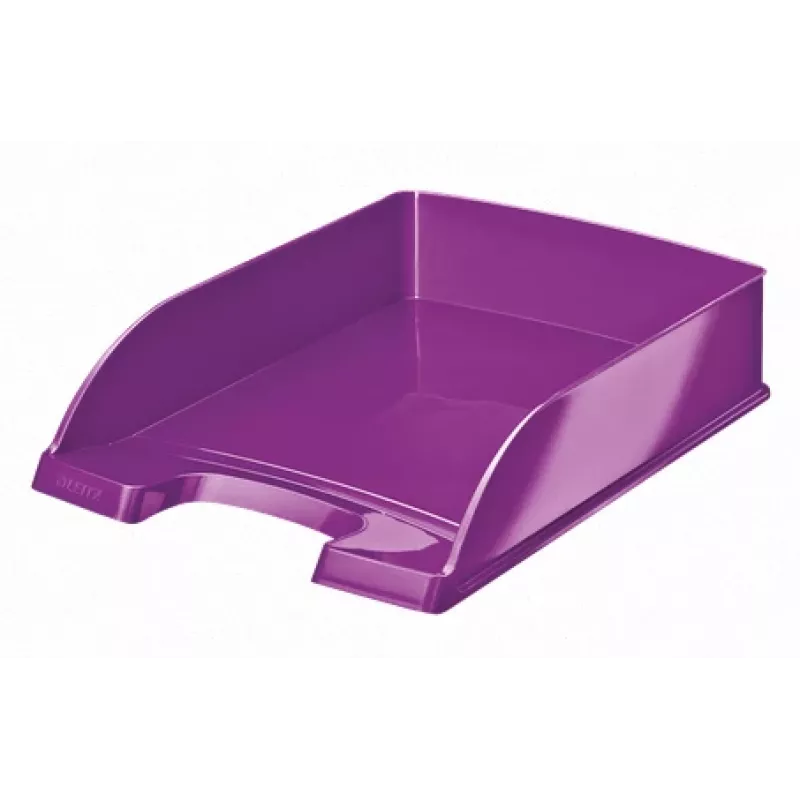 Leitz Letter tray WOW, Plastic, Purple, A4, Envelope, Letter, Note, Paper, 242 x 330 x 60 mm, 255 x 357 x 70 mm