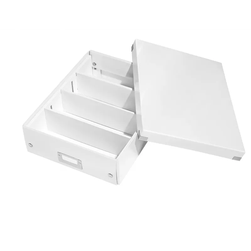 „Leitz Click & Store WOW“ vidutinė tvarkymo dėžutė, balta, kartonas, 880 g