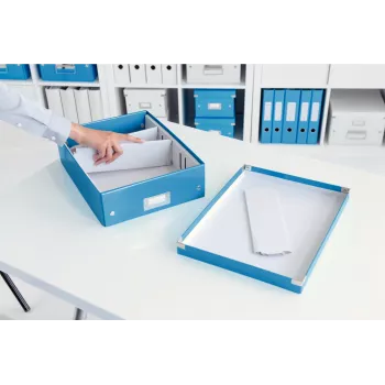 Leitz Click & Store WOW vidutinė tvarkymo dėžė, mėlyna, kartonas, 880 g