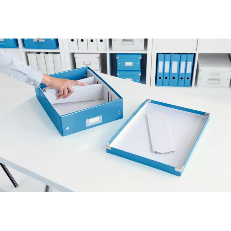 Leitz Click & Store WOW vidutinė tvarkymo dėžė, mėlyna, kartonas, 880 g