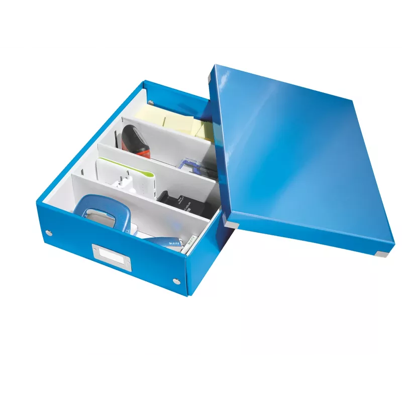 Leitz Click & Store WOW vidutinė tvarkymo dėžė, mėlyna, kartonas, 880 g