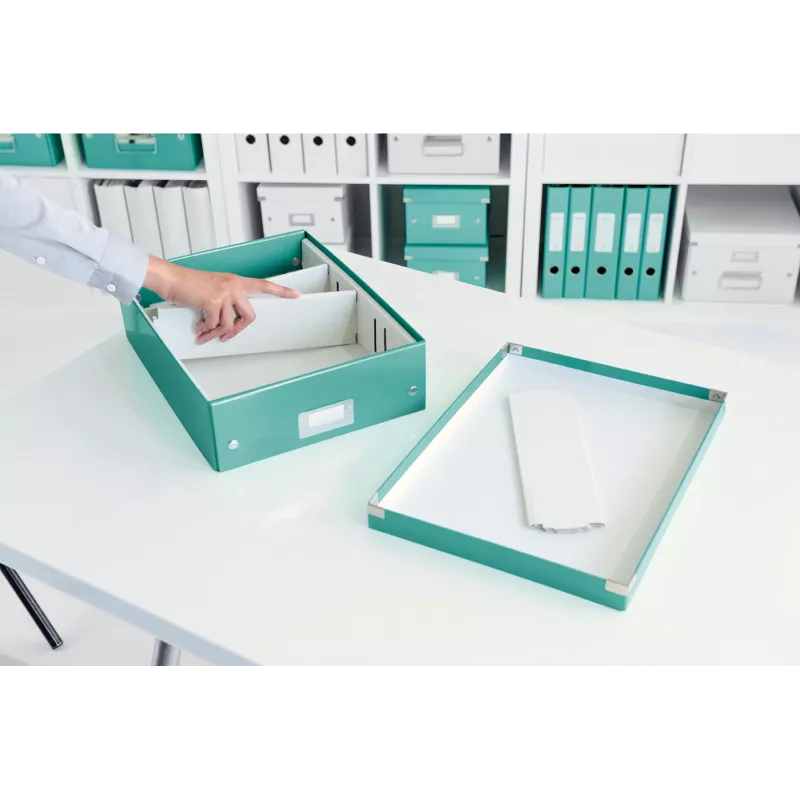 Leitz Click & Store WOW Medium Organiser Box, Blue, Carton, 880 g
