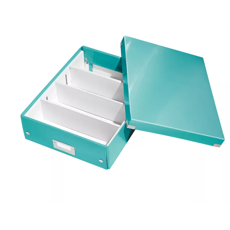 Leitz Click & Store WOW Medium Organiser Box, Blue, Carton, 880 g