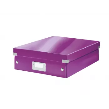 Leitz Click & Store WOW vidutinė tvarkyklės dėžutė, violetinė, kartonas, 880 g
