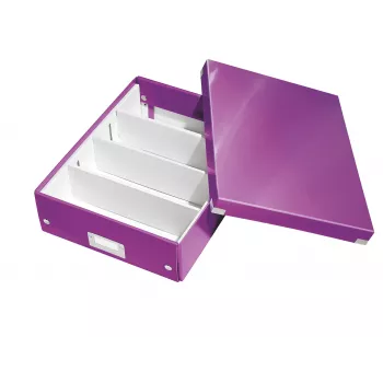Leitz Click & Store WOW vidutinė tvarkyklės dėžutė, violetinė, kartonas, 880 g