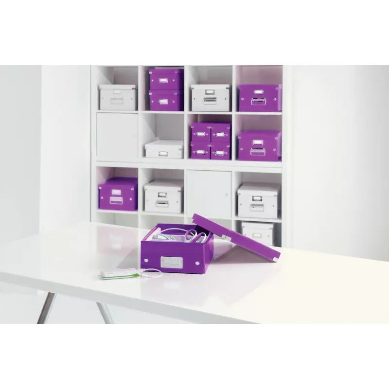 Leitz Click & Store WOW vidutinė tvarkyklės dėžutė, violetinė, kartonas, 880 g