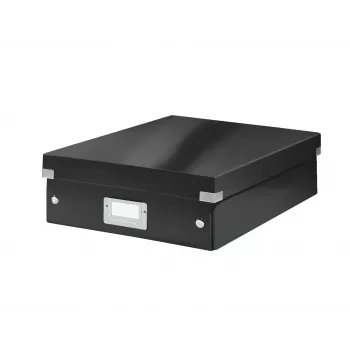 Leitz Click & Store WOW vidutinė tvarkymo dėžė, juoda, kartonas, 880 g