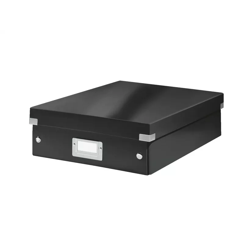 Leitz Click & Store WOW vidutinė tvarkymo dėžė, juoda, kartonas, 880 g