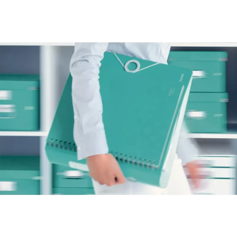 Leitz svirtinė byla Active PP WOW A4/80mm, A4, poliuretano putplastis, turkio spalvos, 500 lapų, 80 g/m², 8,2 cm