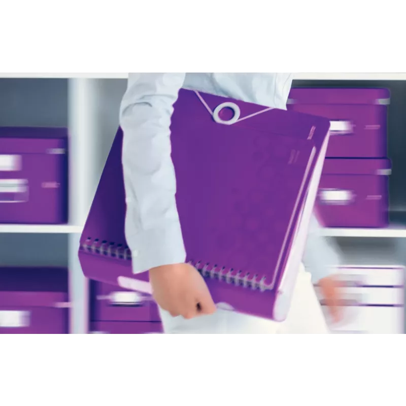 Leitz svirties segtuvas Active PP WOW A4/80 mm, A4, polifoamas, violetinis, 500 lapų, 80 g/m², 8,2 cm