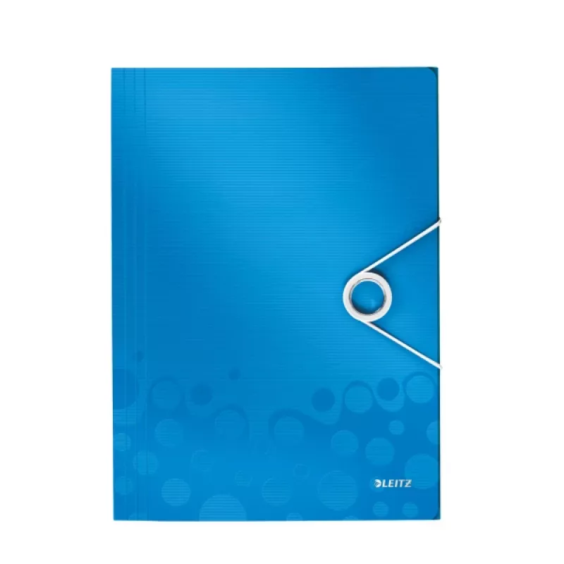 Leitz 3-Flap Folder WOW PP A4, A4, polipropilenas (PP), mėlynas, metalinis, stačias, 150 lapų, 235 mm