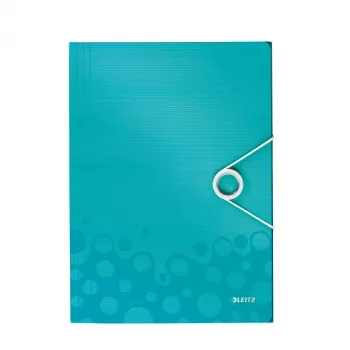 Leitz 3-Flap Folder WOW PP A4, A4, polipropileno (PP), mėlynas, metalinis, stačias, 150 lapų, 235 mm