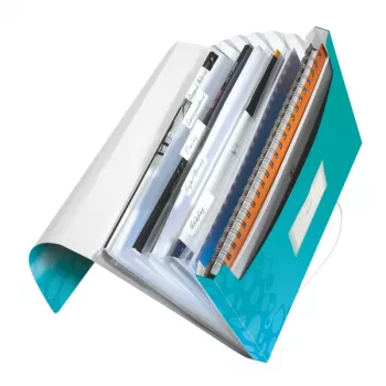 Leitz Project File WOW PP, įprastas dokumentų aplankas, A4, polipropilenas (PP), turkio spalvos, 200 lapų, 254 mm