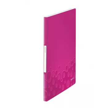 Leitz WOW PP dokumentų įdėklas, 20 kišenių, Metalic, Rožinė, Polivinilchloridas (PVC), 20 kišenių, A4, 231 mm, 13 mm