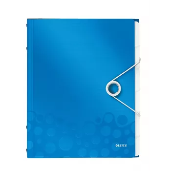 Leitz Divider Book WOW PP 6 skirtukų, A4, Polipropilenas (PP), Mėlyna, Metalinė, 200 lapų, 260 mm, 17 mm