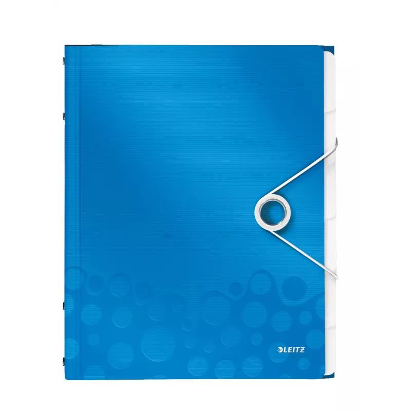 Leitz Divider Book WOW PP 6 skirtukų, A4, Polipropilenas (PP), Mėlyna, Metalinė, 200 lapų, 260 mm, 17 mm