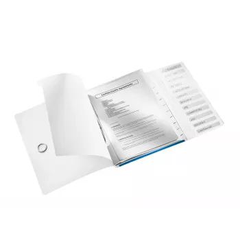 Leitz Divider Book WOW PP 12 skirtukų, A4, polipropilenas (PP), mėlyna, metalizuota, 200 lapų, 265 mm, 17 mm