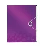 Leitz Divider Book WOW PP 12 skirtukų, A4, polipropilenas (PP), metalinė, violetinė, 200 lapų, 265 mm, 17 mm