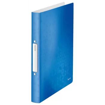 Leitz Ringbinder WOW PP A4 2RR/25mm, A4, apvalūs žiedai, polipropilenas (PP), mėlyna, metalinė, balta, 190 lapų