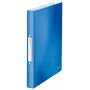 Leitz Ringbinder WOW PP A4 2RR/25mm, A4, apvalūs žiedai, polipropilenas (PP), mėlyna, metalinė, balta, 190 lapų
