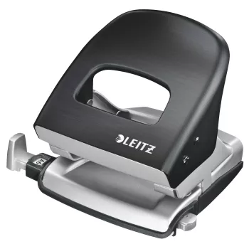 “Leitz” stiliaus skylamušis NeXXt, 2 skylėms, 30 lapų, metalinis, 30 lapų, juodas, 8 cm, A4, 380 g, 107 x 100 x 137 mm