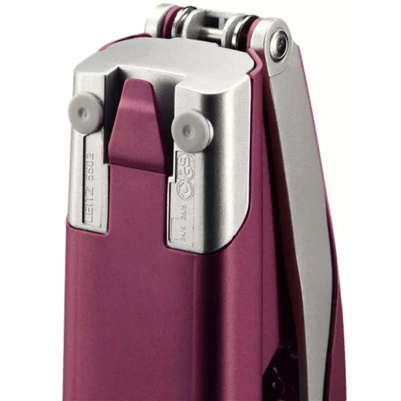 Leitz NeXXt Style segiklis, 30 lapų Metal, 30 lapų, Raudona, Sidabrinė, 24/6, Metalas, Plastikas, 80 g/m², Viršutinis