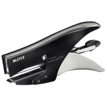 “Leitz Plier Style” segiklis, skirtas 15 lapų, įkrovimas iš galo, 15 lapų, juoda, nerūdijantis plienas, metalas, 80 g/m², 4,95 cm, galinis