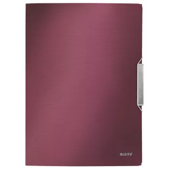 Leitz 3-Flap Folder Style PP A4, A4, Polypropylene (PP), Red, 150 sheets, 80 g/m², Elastic band