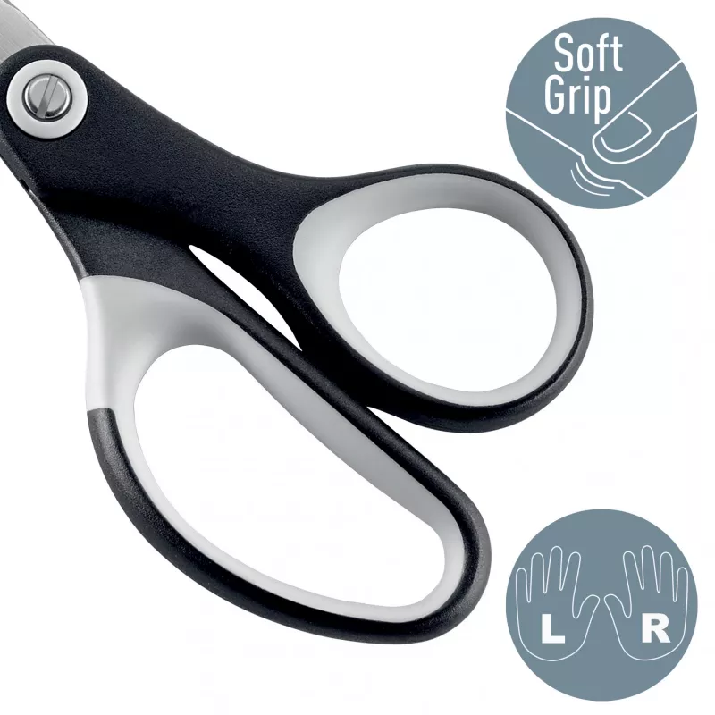 Leitz Titanium Quality žirklės 150 mm, suaugusiems, tiesaus kirpimo, vienos, juodos, metalinės, nerūdijantis plienas, titanas