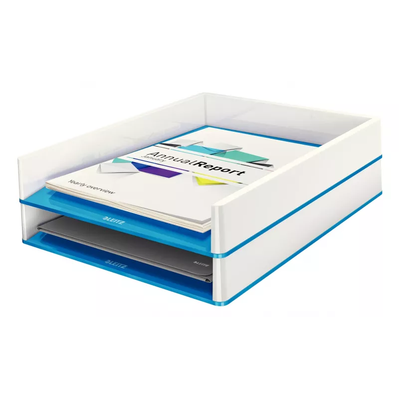 Leitz laiškų dėklas WOW Dual Colour, plastikas, mėlynas, metalinis, A4, 267 mm, 336 mm, 49 mm