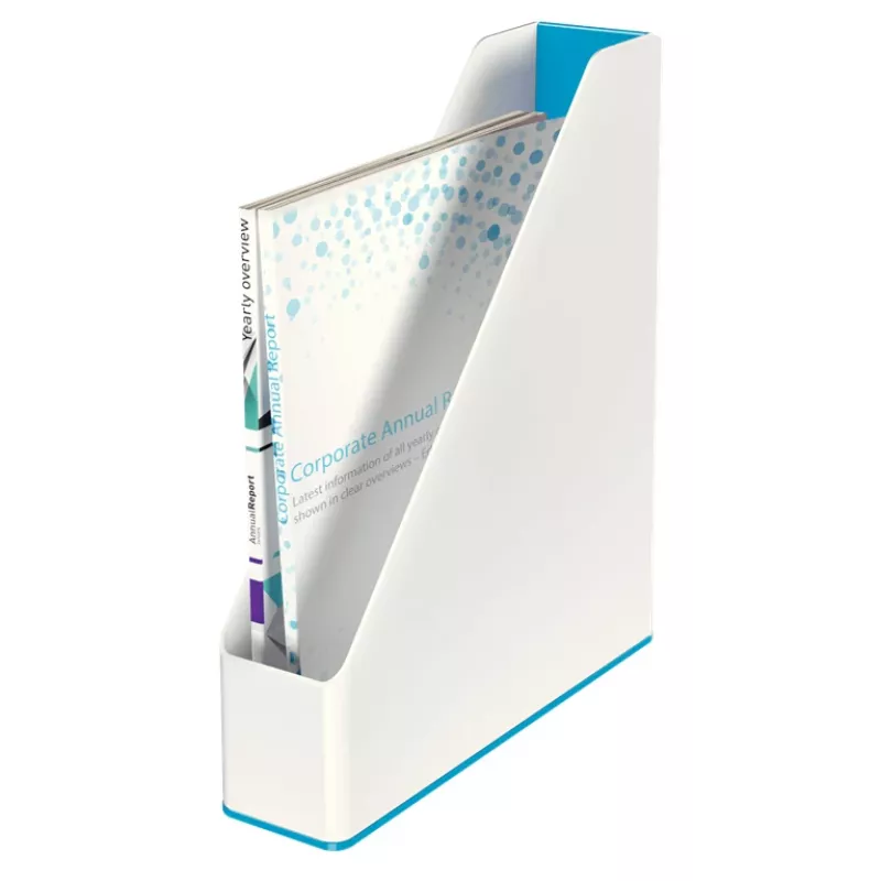 Leitz žurnalų dėklas WOW Dual Colour, mėlynas, baltas, plastikas, A4, 272 mm, 318 mm, 430 g