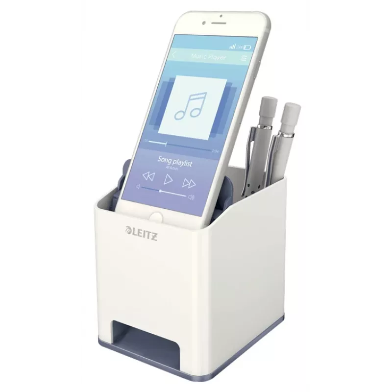Leitz Sound Pen Holder WOW, balta, polistirenas, 90 mm, 101 mm, 100 mm, 140 g