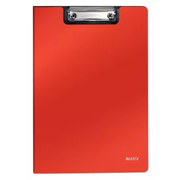 Leitz Clipfolder su priekiniu dangteliu Solid, A4, raudonas, 75 lapai, poliuretano putplastis, 229 mm, 16 mm