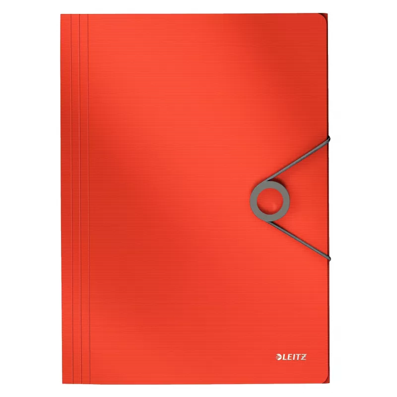 Leitz 3-Flap Folder Solid PP A4, aplankas su atvartais, A4, polipropilenas (PP), raudonas, 150 lapų, 80 g/m²