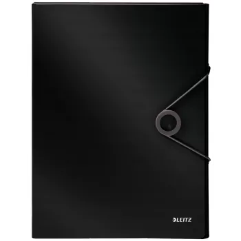 Leitz dėžutė byla Solid PP 30 mm, aplankas su atvartu, A4, polipropilenas (PP), juoda, 250 lapų, 80 g/m²