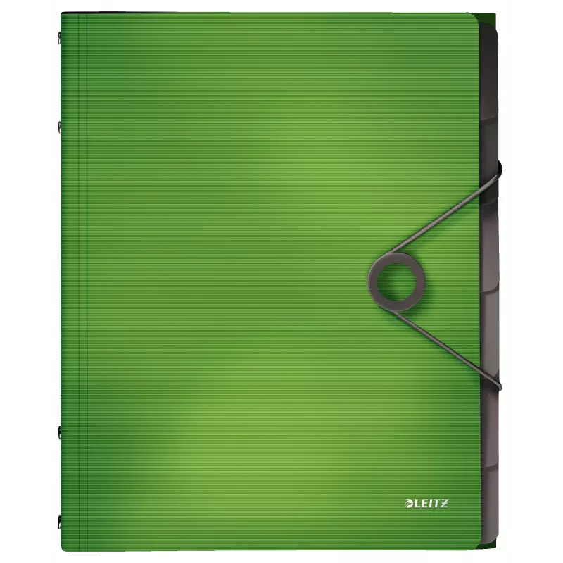 Leitz Divider Book Solid 6 skirtukų, Užlenkiamas aplankas, A4, Polipropilenas (PP), Žalias, 200 lapų, 80 g/m²
