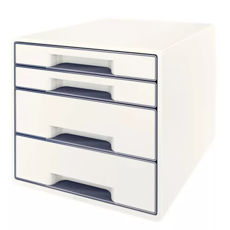 Leitz stalčių spintelė WOW Cube 4 stalčiai, 4 stalčiai(-ų), Plastikas, Balta, 1 vnt., 287 mm, 270 mm