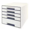 Leitz Drawer Cabinet WOW Cube 5-drawer, 5 stalčių, Plastikas, Balta, 1 vnt., 270 mm, 287 mm