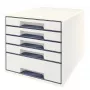 Leitz Drawer Cabinet WOW Cube 5-drawer, 5 stalčių, Plastikas, Balta, 1 vnt., 270 mm, 287 mm