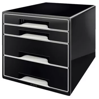 Leitz Desk Cube 4-drawer, 4 stalčiai, Plastikas, Juoda, 1 vnt., 270 mm, 287 mm