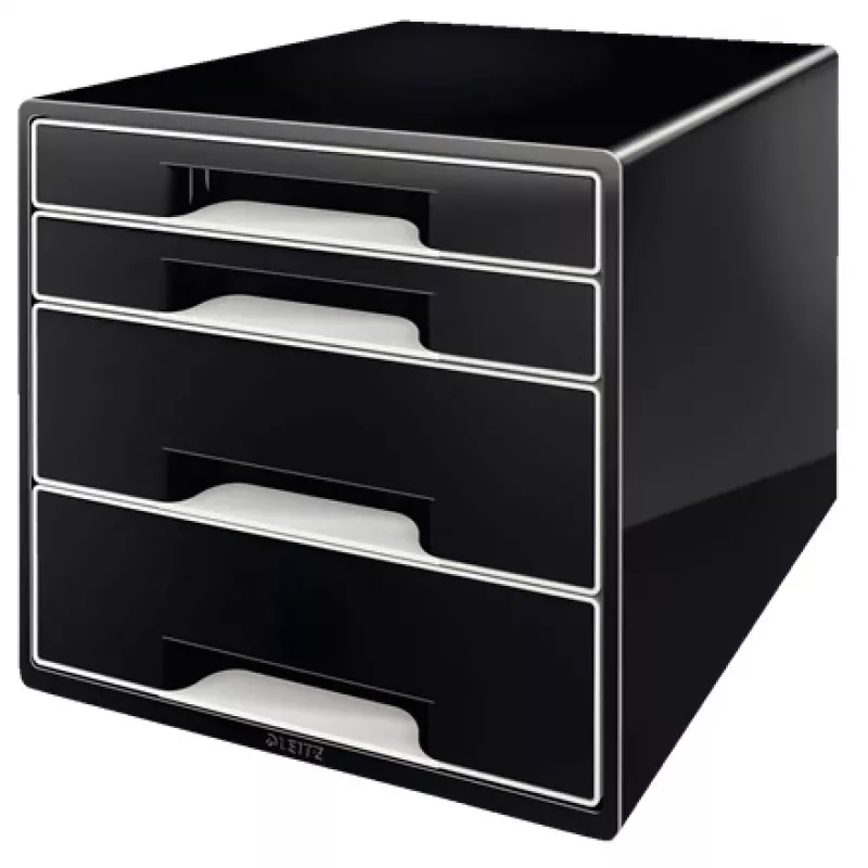 Leitz Desk Cube 4-drawer, 4 stalčiai, Plastikas, Juoda, 1 vnt., 270 mm, 287 mm