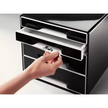 Leitz Desk Cube 4-drawer, 4 stalčiai, Plastikas, Juoda, 1 vnt., 270 mm, 287 mm